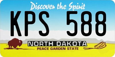 ND license plate KPS588