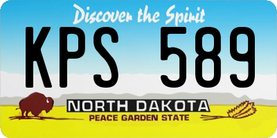 ND license plate KPS589