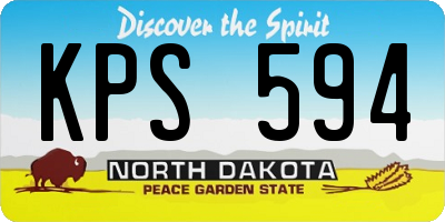 ND license plate KPS594