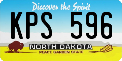 ND license plate KPS596