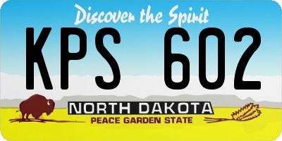 ND license plate KPS602