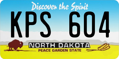 ND license plate KPS604