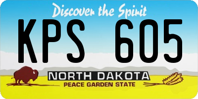 ND license plate KPS605