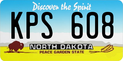 ND license plate KPS608