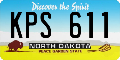ND license plate KPS611