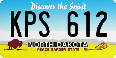ND license plate KPS612