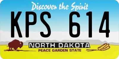 ND license plate KPS614
