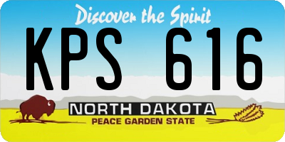 ND license plate KPS616