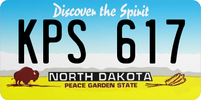 ND license plate KPS617