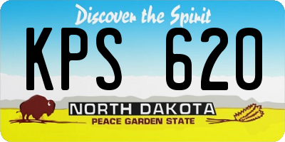 ND license plate KPS620