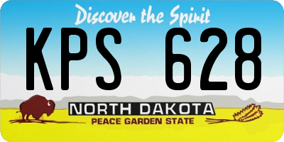 ND license plate KPS628