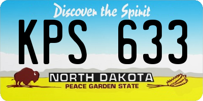ND license plate KPS633