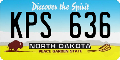 ND license plate KPS636