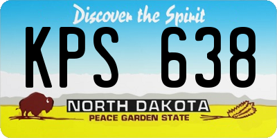 ND license plate KPS638