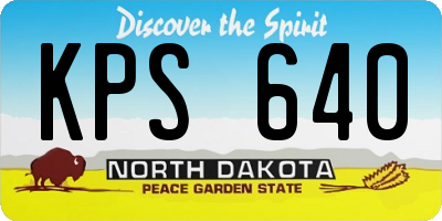 ND license plate KPS640