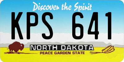 ND license plate KPS641