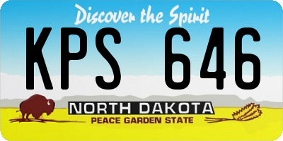 ND license plate KPS646