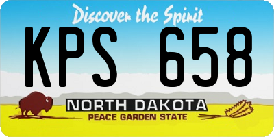 ND license plate KPS658
