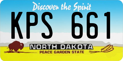 ND license plate KPS661