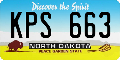ND license plate KPS663