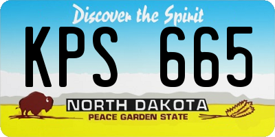 ND license plate KPS665