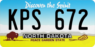 ND license plate KPS672