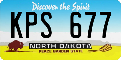 ND license plate KPS677