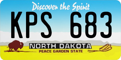 ND license plate KPS683