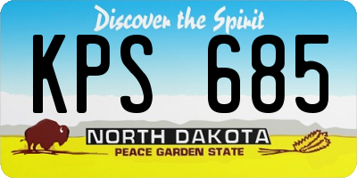 ND license plate KPS685