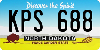 ND license plate KPS688