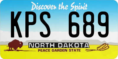ND license plate KPS689