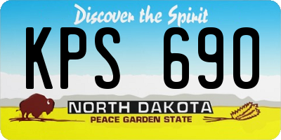ND license plate KPS690