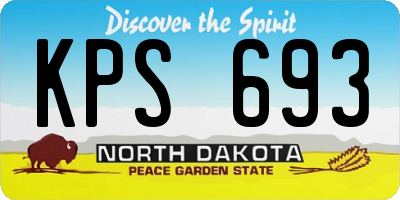 ND license plate KPS693