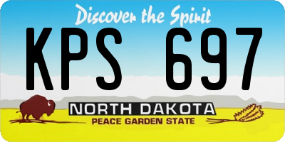 ND license plate KPS697