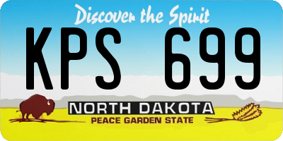 ND license plate KPS699