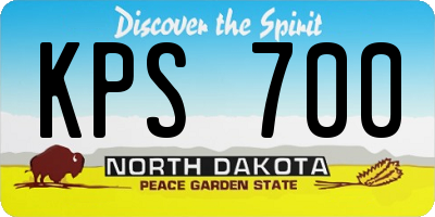 ND license plate KPS700