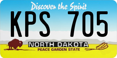 ND license plate KPS705