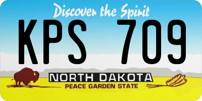 ND license plate KPS709