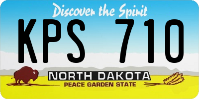 ND license plate KPS710