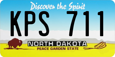 ND license plate KPS711
