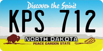 ND license plate KPS712