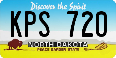 ND license plate KPS720