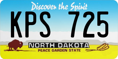 ND license plate KPS725