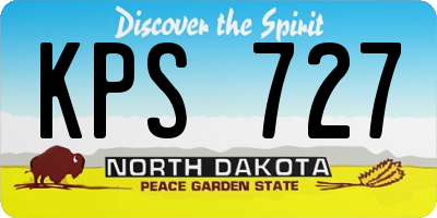 ND license plate KPS727