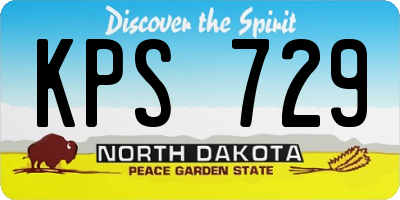 ND license plate KPS729