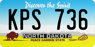 ND license plate KPS736