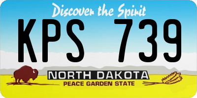 ND license plate KPS739