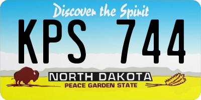 ND license plate KPS744