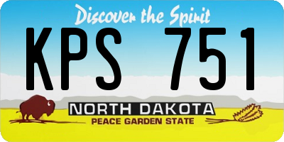 ND license plate KPS751