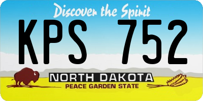 ND license plate KPS752